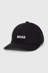 BOSS pamut baseball sapka fekete, nyomott mintás, 50495121 - fekete Univerzális méret