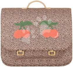 Jeune Premier Servieta școlară It Bag Maxi Leopard Cherry Jeune Premier design ergonomic de lux 35*41 cm (JPITX23184)