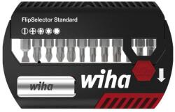 Wiha Set de biti FlipSelector Standard, 25mm, mixt, 1/4", cu clema pentru centura in blister, 14 piese, Wiha (WH39083) Set capete bit, chei tubulare