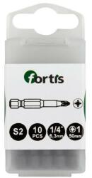 Fortis Bit 1/4" DIN3126, E6.3, PZ1x50mm, 10 bucati, Fortis (4317784729000) - bricolaj-mag