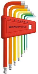 PB Swiss Tools Set surubelnite decalate 1, 5-6mm Rainbow cap cu bila, 7 piese, PB Swiss Tools (PB212.H-6RB) - bricolaj-mag