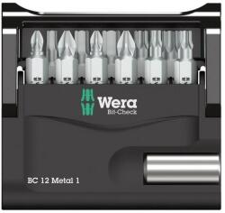 Wera Trusa de biti Bit-Check 12 Metal 1, Wera (05057424001) - bricolaj-mag Set capete bit, chei tubulare