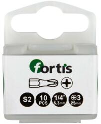 Fortis Bit 1/4" DIN3126, C6.3, PH3x25mm, 10 bucati, Fortis (4317784729338) - bricolaj-mag