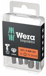 Wera Set biti de impact 1/4" DIN3126, E6.3, T30x50mm, 5 bucati, Wera (5157666001) - bricolaj-mag