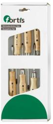 Fortis Set surubelnite cu maner de lemn drepte/PZ, 6 piese, Fortis (4317784791267) - bricolaj-mag