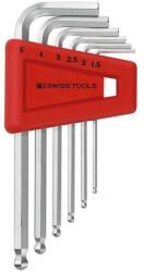 PB Swiss Tools Set chei imbus cap cu bila 1.5-5mm, 6 piese, PB Swiss Tools (PB212.H-5) Cheie imbus