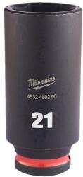 Milwaukee Cheie tubulara impact Shockwave 3/8", lunga, 21 mm, Milwaukee (4932480295)
