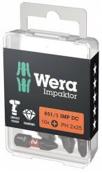 Wera Set biti de impact 1/4" DIN3126, C6.3, PH2x25mm, 10 bucati, Wera (5157616001) - bricolaj-mag