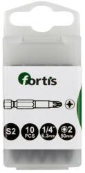 Fortis Bit 1/4" DIN3126, E6.3, PZ2x50mm, 10 bucati, Fortis (4317784728997) - bricolaj-mag