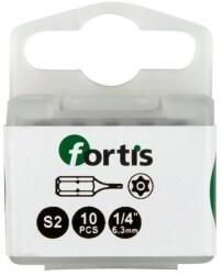 Fortis Bit 1/4" DIN3126, C6.3, T10x25mm, 10 bucati, Fortis (4317784729420) - bricolaj-mag Set capete bit, chei tubulare