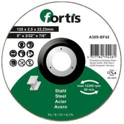 Fortis Disc de debitat otel/inox 125x2.5mm curbat, Fortis (4317784704281) - bricolaj-mag