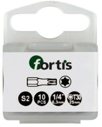 Fortis Bit 1/4" DIN3126, C6.3, T30x25mm, 10 bucati, Fortis (4317784729253) - bricolaj-mag