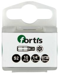 Fortis Bit 1/4" DIN3126, C6.3, T30x25mm, 10 bucati, Fortis (4317784729376) - bricolaj-mag
