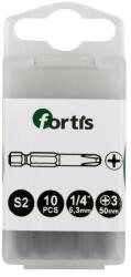 Fortis Bit 1/4" DIN3126, E6.3, PH3x50mm, 10 bucati, Fortis (4317784729017) - bricolaj-mag