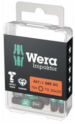 Wera Set biti de impact 1/4" DIN3126, C6.3, T30x25mm, 10 bucati, Wera (5157626001) - bricolaj-mag