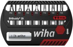 Wiha Set de biti TY, BitBuddy, 29mm, Phillips, Pozidriv, TORX, 1/4", 9 piese, Wiha (WH42137)