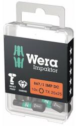 Wera Set biti de impact 1/4" DIN3126, C6.3, T25x25mm, 10 bucati, Wera (5157625001) - bricolaj-mag