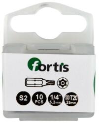 Fortis Bit 1/4" DIN3126, C6.3, T20x25mm, 10 bucati, Fortis (4317784729406) - bricolaj-mag