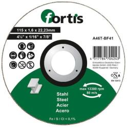 Fortis Disc de debitat otel/inox 115x1.6mm, Fortis (4317784704243) - bricolaj-mag