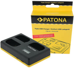 Patona Canon LP-E6 Tripla USB töltő (5D/60D/6D/7D/70D)