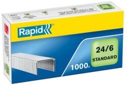 Rapid Tűzőkapocs, 24/6, horganyzott, RAPID "Standard", 1000db/doboz (24855600)