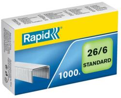 Rapid Tűzőkapocs, 26/6, horganyzott, RAPID "Standard", 1000db/doboz (24861300)