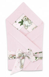Baby Shop megkötős pólyatakaró 75x75cm - Baba állatok rózsaszín - babyshopkaposvar