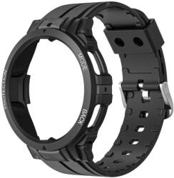 Samsung Galaxy Watch 4/5/5 Pro Védőtok szíjjal Samsung 4/5/5 Pro okosórához, Méret 44 mm, Szín Fekete