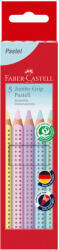 Faber-Castell Creioane colorate Jumbo, 5 culori/set, FABER-CASTELL Grip Pastel