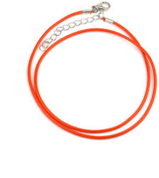  Műbőr nyaklánc kapoccsal - rókavörös