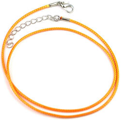  Műbőr nyaklánc kapoccsal - narancs
