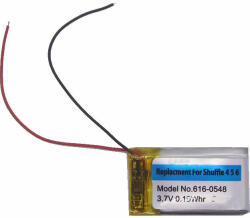 Utángyártott Apple IPod Shuffle A1373 készülékhez MP3-lejátszó akkumulátor (Li-Polymer, 50mAh / 0.19Wh, 3.7V) - Utángyártott