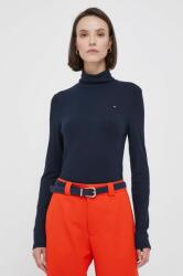 Tommy Hilfiger hosszú ujjú garbónyakú, sötétkék, WW0WW39826 - sötétkék XS - answear - 22 690 Ft