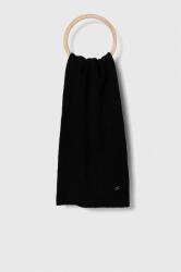 Calvin Klein sál gyapjú keverékből fekete, sima - fekete Univerzális méret - answear - 17 990 Ft