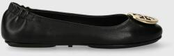 Tory Burch bőr balerina cipő MINNIE TRAVEL BALLET fekete, 50393-013 - fekete Női 38