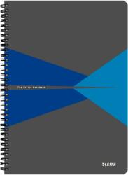 Leitz Office - Spirálfüzet A5 vonalas laminált karton borító 90 lap szürke-kék (44590035)