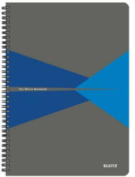 Leitz Office - Spirálfüzet A4 vonalas laminált karton borító 90 lap szürke-kék (46480035)