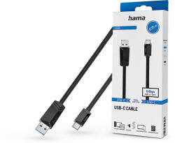 Hama USB-A - Type-C adat- és töltőkábel 0, 75 m-es vezetékkel - HAMA USB-A - USB-C Cable - fekete - nextelshop