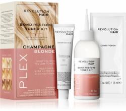 Revolution Beauty Plex Bond Restore Kit set pentru a evidentia culoarea parului culoare Sparkling Wine Blonde
