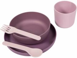 Bo Jungle Tableware Set etetőszett gyermekeknek Pink/Purple 5 db