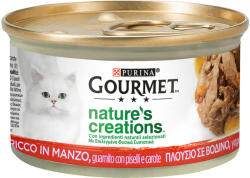 Gourmet 24x85g Gourmet Nature's Creations marha, borsó & sárgarépa nedves macskatáp