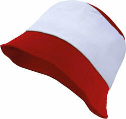 K-UP Uniszex kalap K-UP KP125 Bucket Hat -Egy méret, Red/White