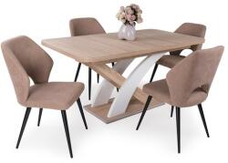  Elis asztal Aspen székkel - 4 személyes étkezőgarnitúra