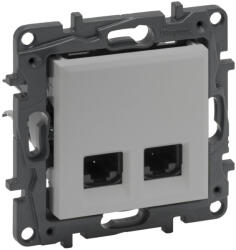 Legrand Niloé Step 2xRJ45 Cat. 6 UTP aljzat, alumínium (863364) (863364)