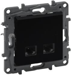 Legrand Niloé Step 2xRJ45 Cat. 6A UTP aljzat, fekete (863568) (863568)