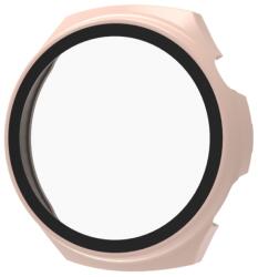  CAPAC COMPLET PC Husa din plastic cu sticla pentru Huawei Watch 4 Pro roz