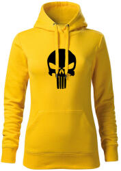DRAGOWA дамски суитшърт с качулка, Punisher, жълт, 320г/м2 (5984)