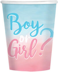 8 darabos papír pohár - Babaváró - Boy & Girl