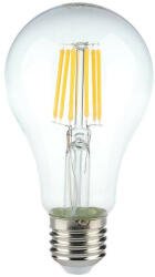 V-TAC Átlátszó LED izzó filament COG E27 A60 10W 4000K gömb - 214411 (214411)