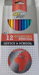Színes ceruza készlet, sky art, 12 különböző szín